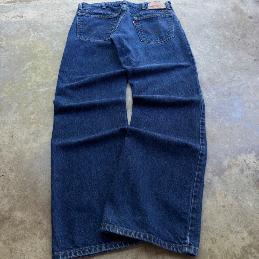 Vintage 2000s Levi's 517 Bootcut Workwear Western Denim Blue 35x32 (g6b)